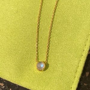 14kt yellow gold moonstone necklace by Anzie